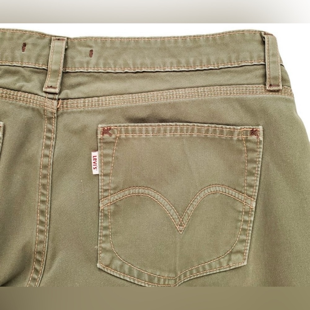 Levi’s 515 Tab Twills Bootcut Pants Women’s 18M Olive Green - Picture 4 of 7
